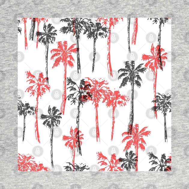 red black palm trees design by Artistic_st